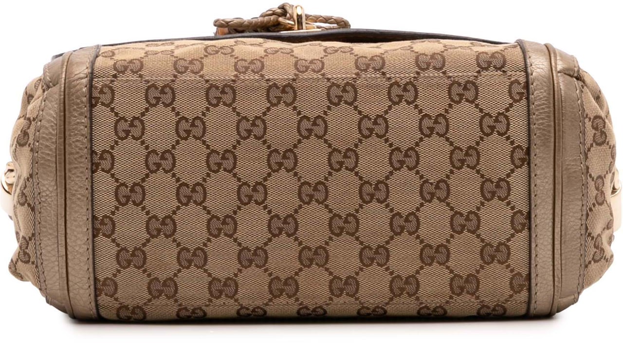 Gucci GG Canvas Bella Flap Satchel Bruin