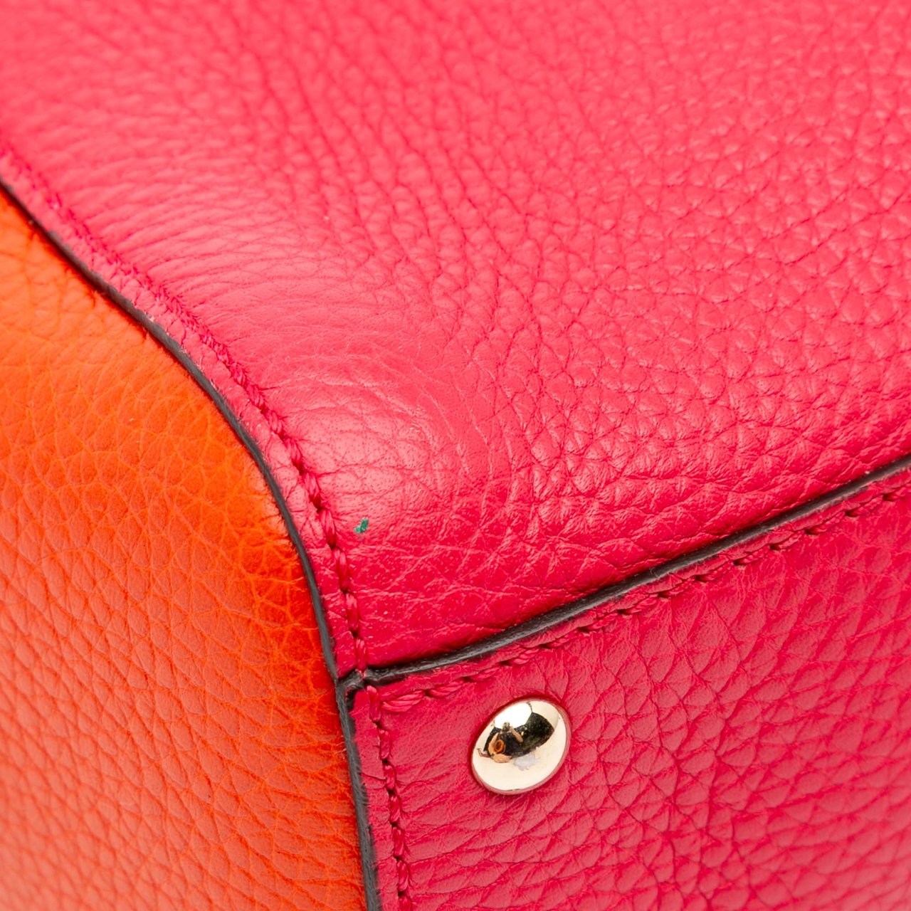 Gucci Mini Bicolor Calfskin Bamboo Shopper Satchel Roze