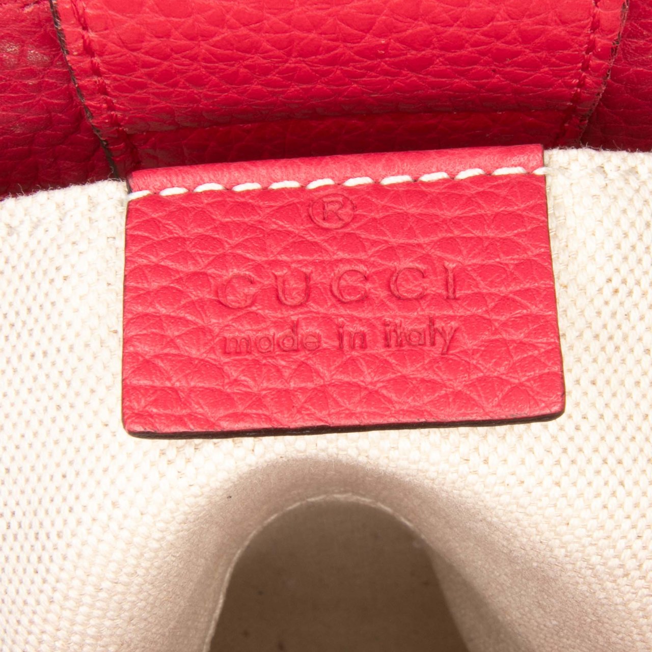 Gucci Mini Bicolor Calfskin Bamboo Shopper Satchel Roze