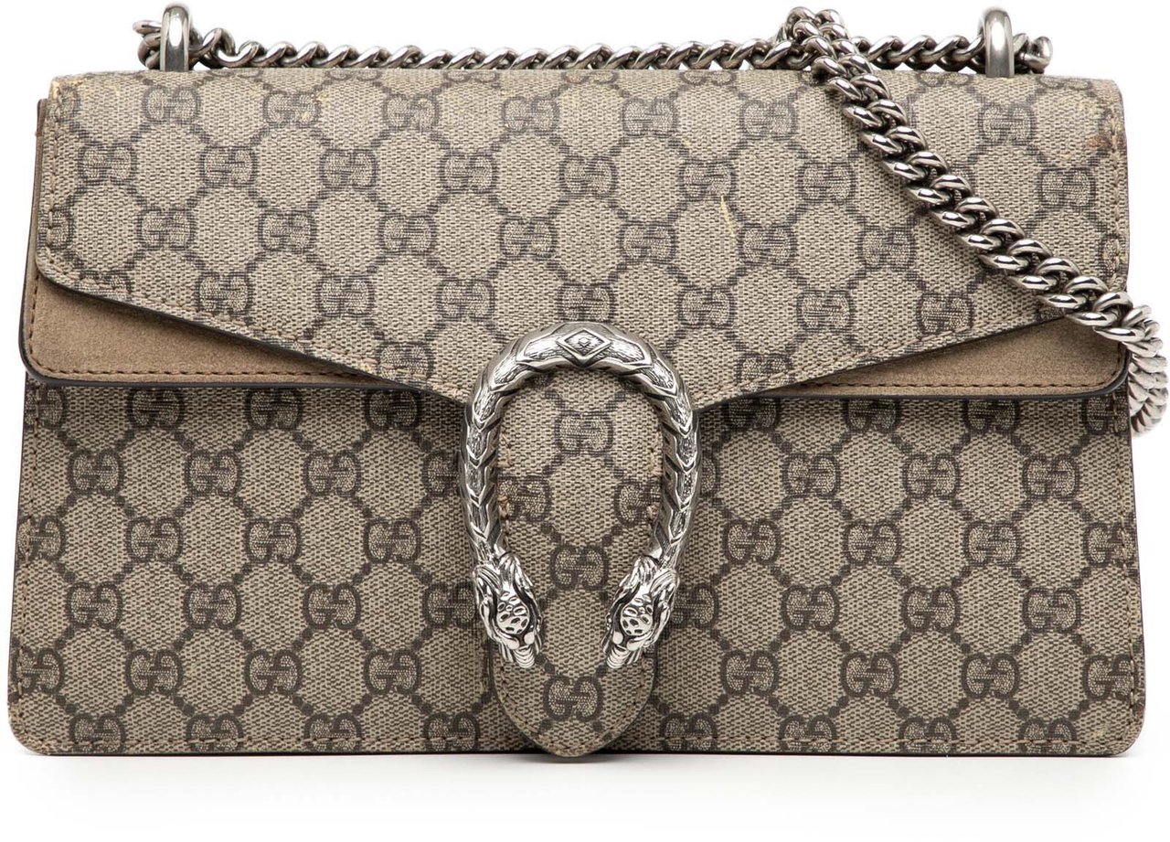 Gucci Medium GG Supreme Dionysus Shoulder Bag Bruin