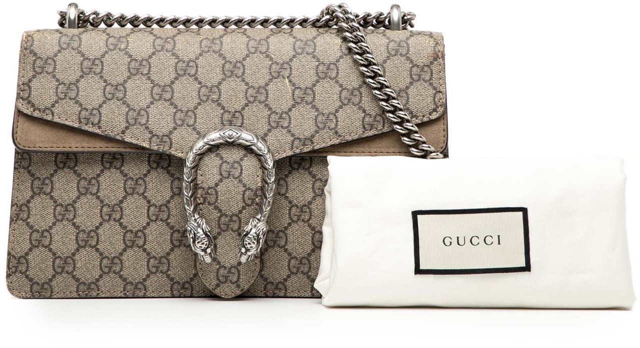 Gucci Medium GG Supreme Dionysus Shoulder Bag Bruin