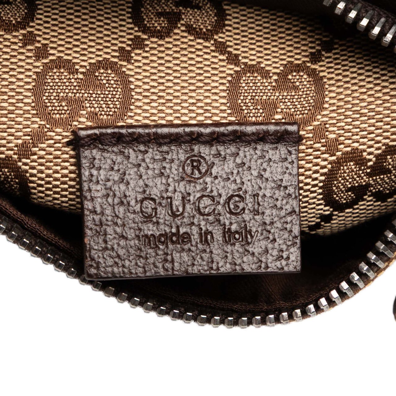 Gucci GG Canvas Web Double Pocket Belt Bag Bruin