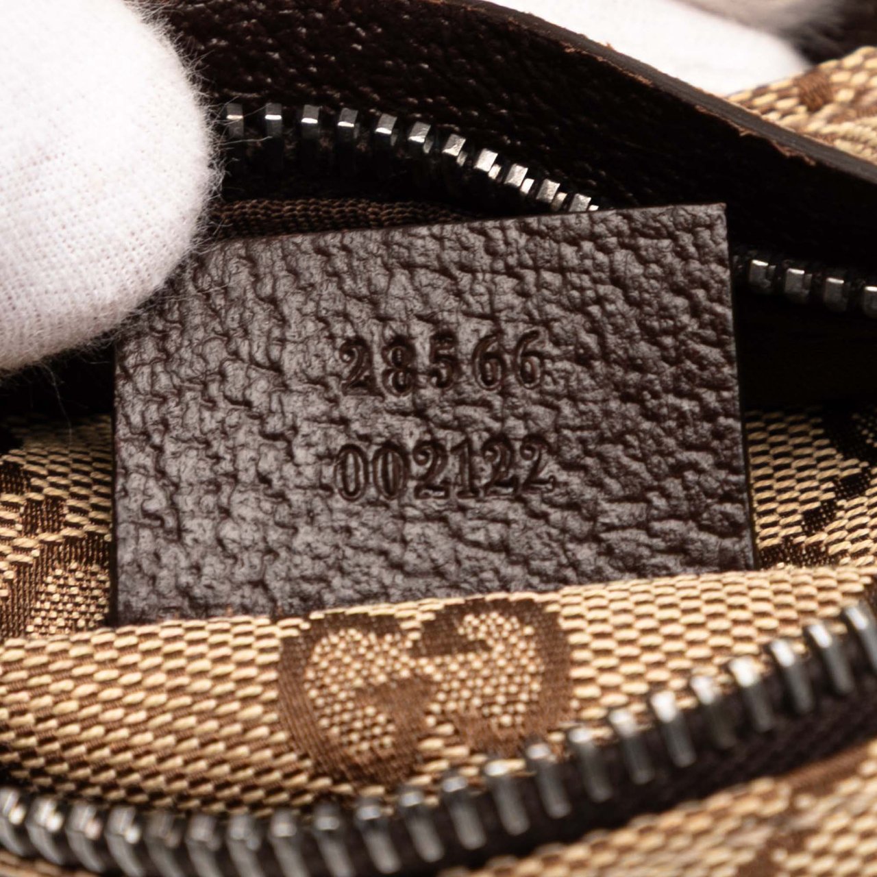 Gucci GG Canvas Web Double Pocket Belt Bag Bruin