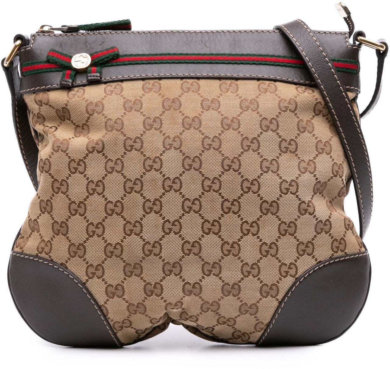 Gucci GG Canvas Web Mayfair Crossbody Bruin