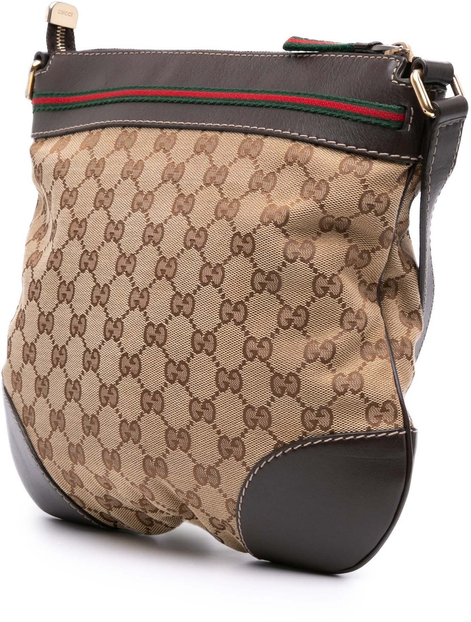 Gucci GG Canvas Web Mayfair Crossbody Bruin