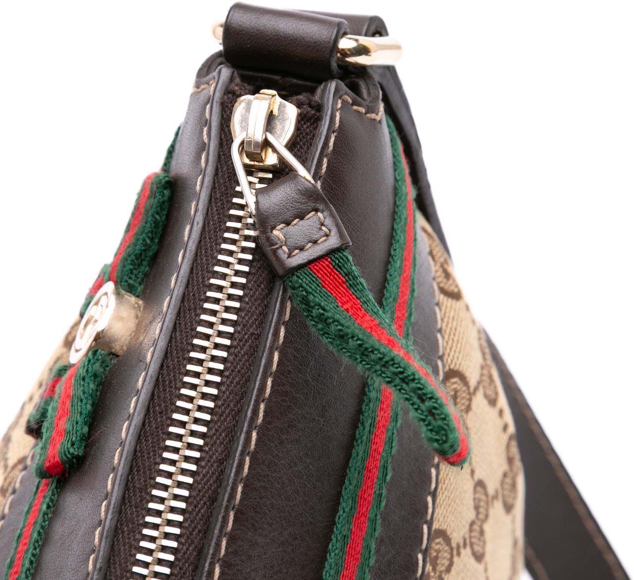 Gucci GG Canvas Web Mayfair Crossbody Bruin