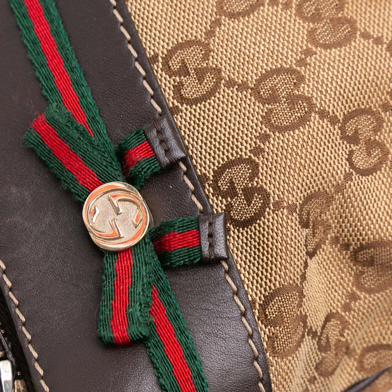 Gucci GG Canvas Web Mayfair Crossbody Bruin