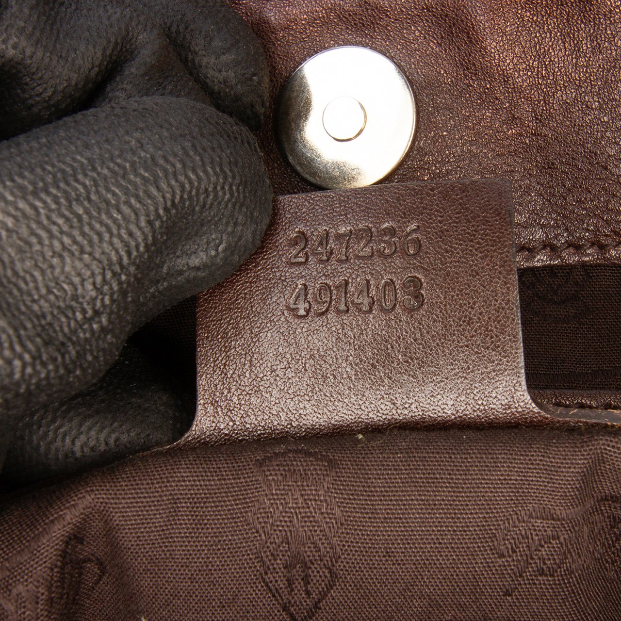 Gucci Large GG Canvas GG Charm Tote Bruin