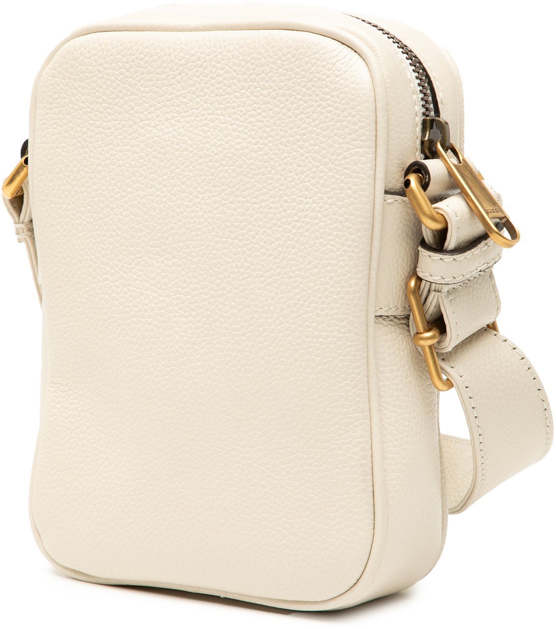 Gucci Mini Grained Calfskin Logo Crossbody Wit