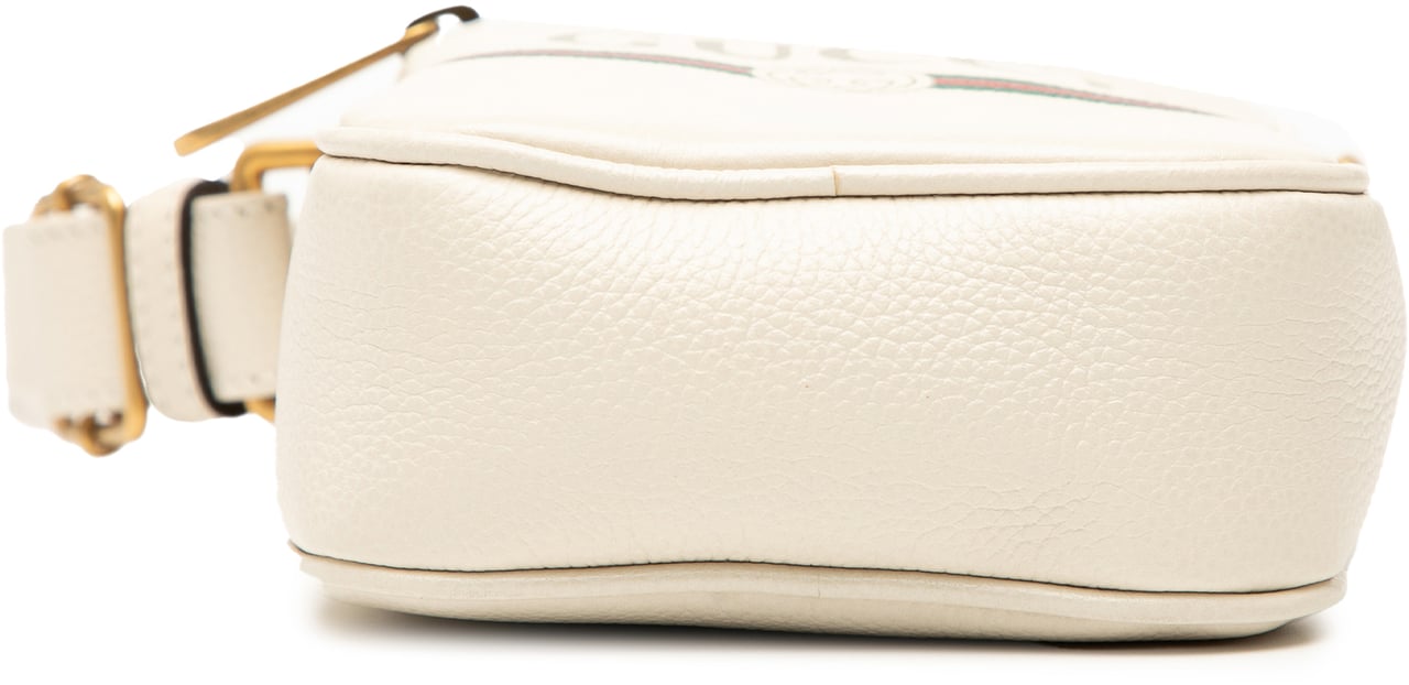 Gucci Mini Grained Calfskin Logo Crossbody Wit