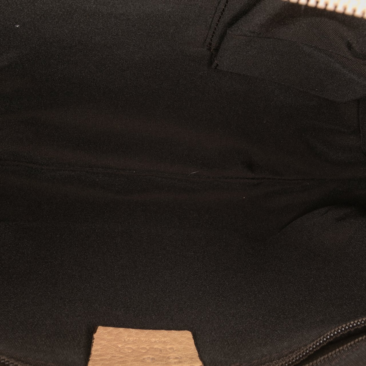 Gucci Small Guccissima Hysteria Crest Hobo Bruin