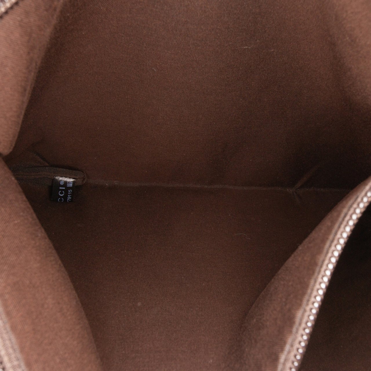 Gucci Metallic Guccissima Tote Bruin