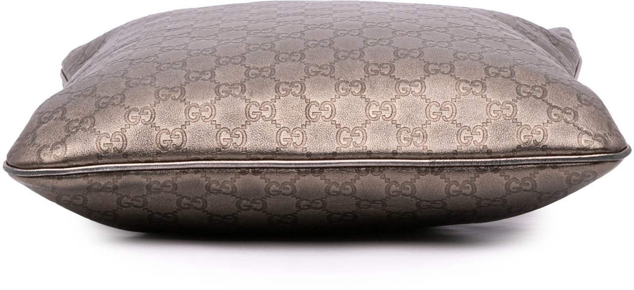 Gucci Metallic Guccissima Tote Bruin