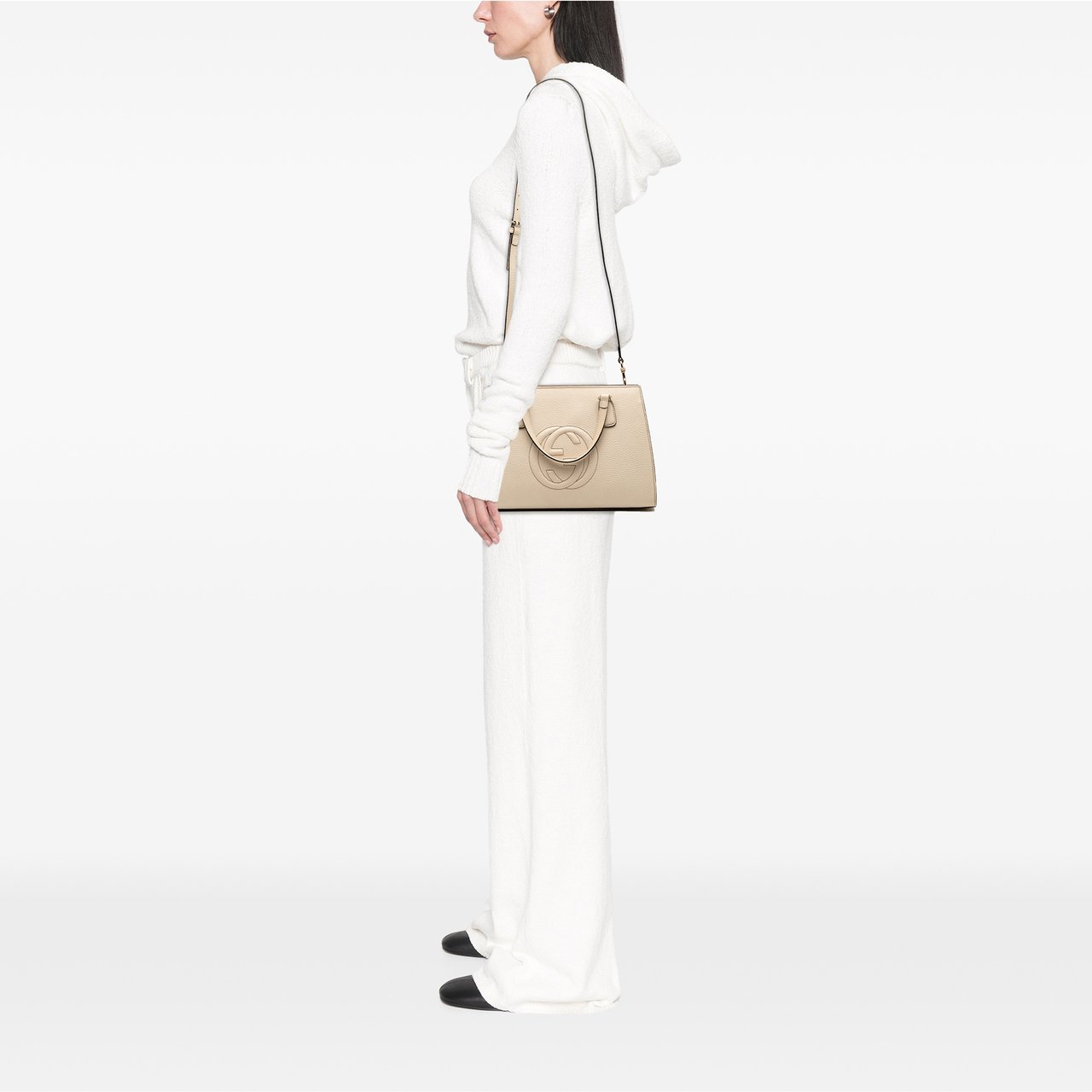 Gucci Medium Leather Soho Satchel Wit