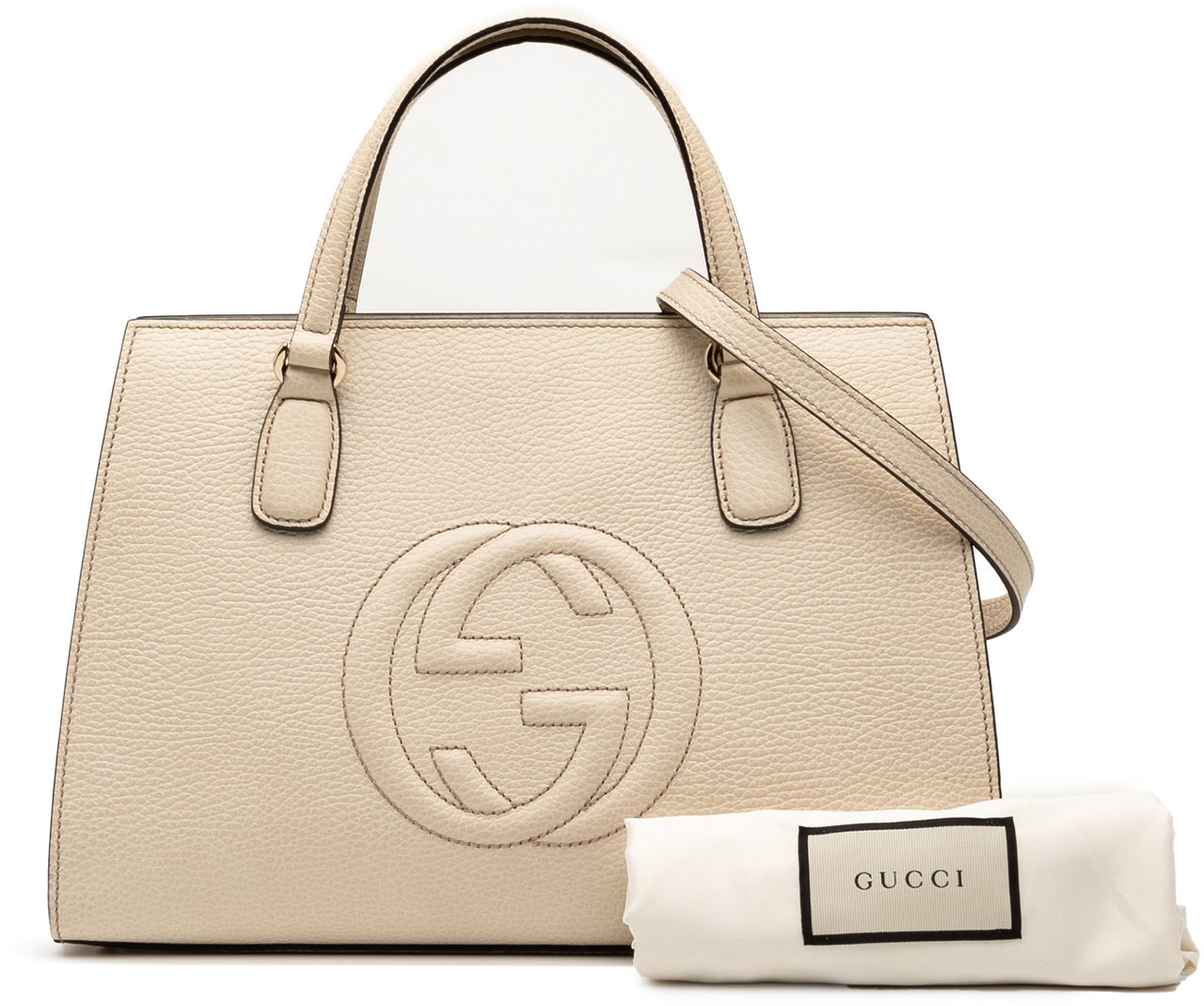 Gucci Medium Leather Soho Satchel Wit