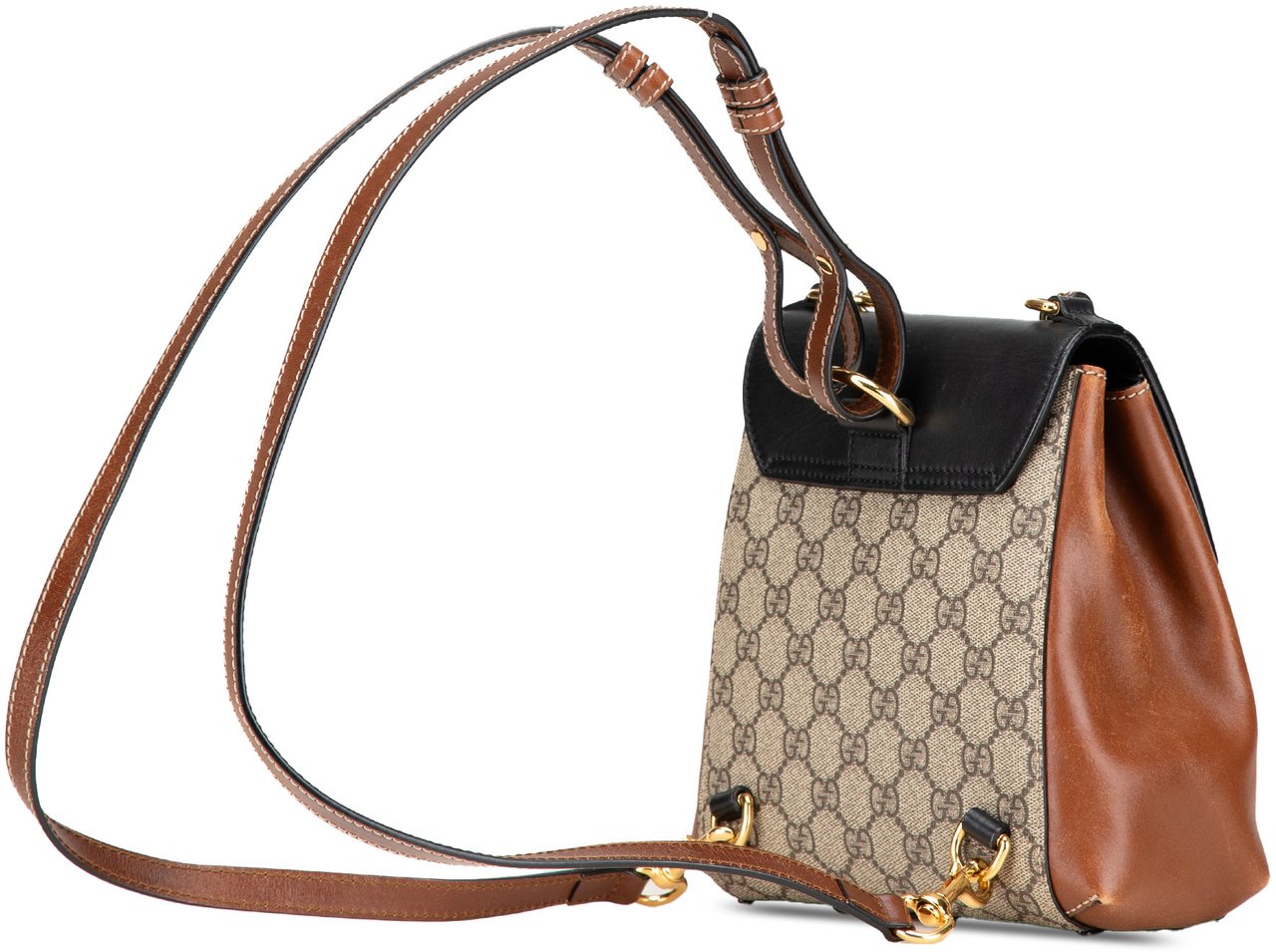 Gucci GG Supreme Padlock Backpack Bruin