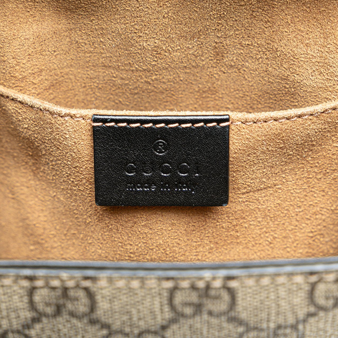 Gucci GG Supreme Padlock Backpack Bruin