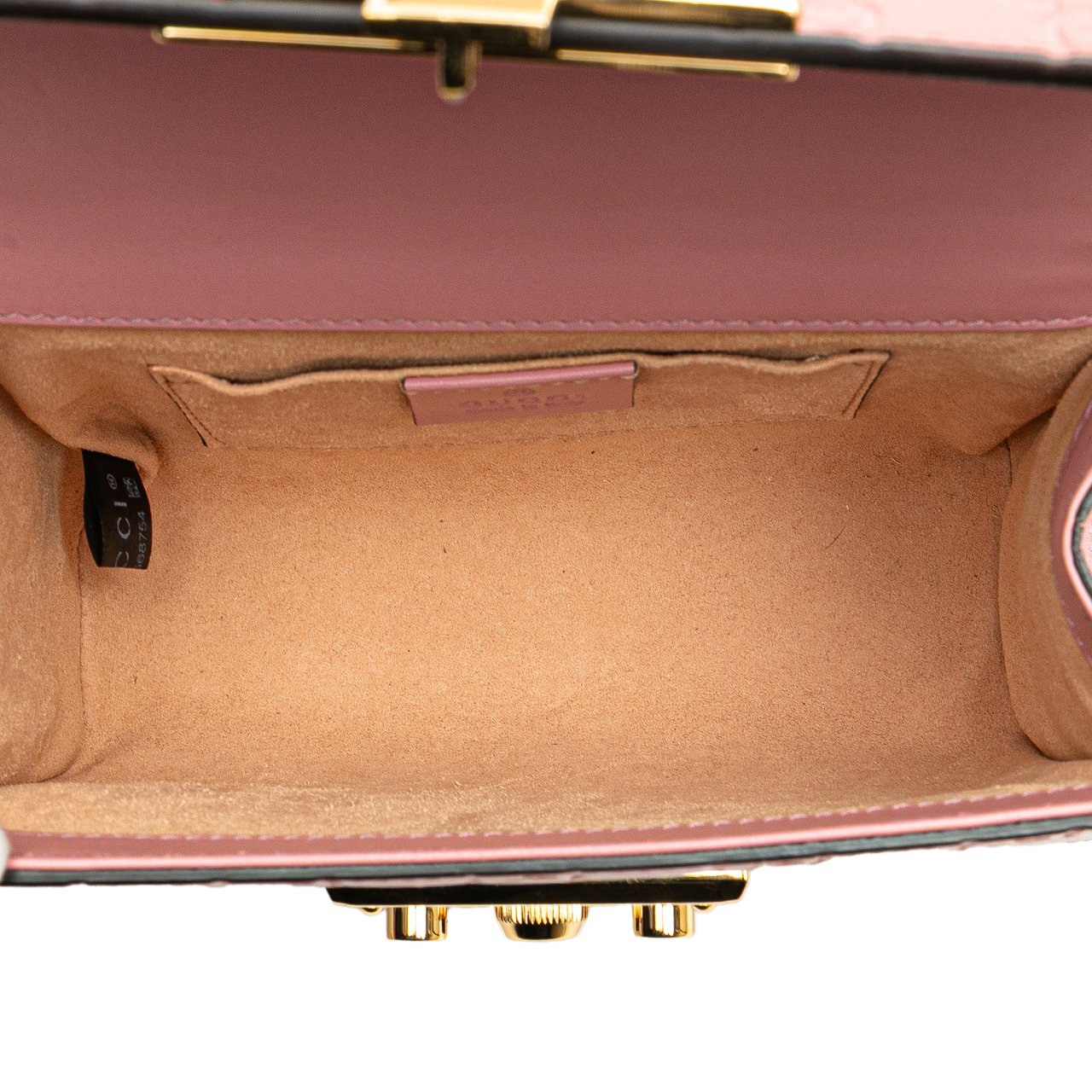Gucci Small Guccissima Padlock Crossbody Roze