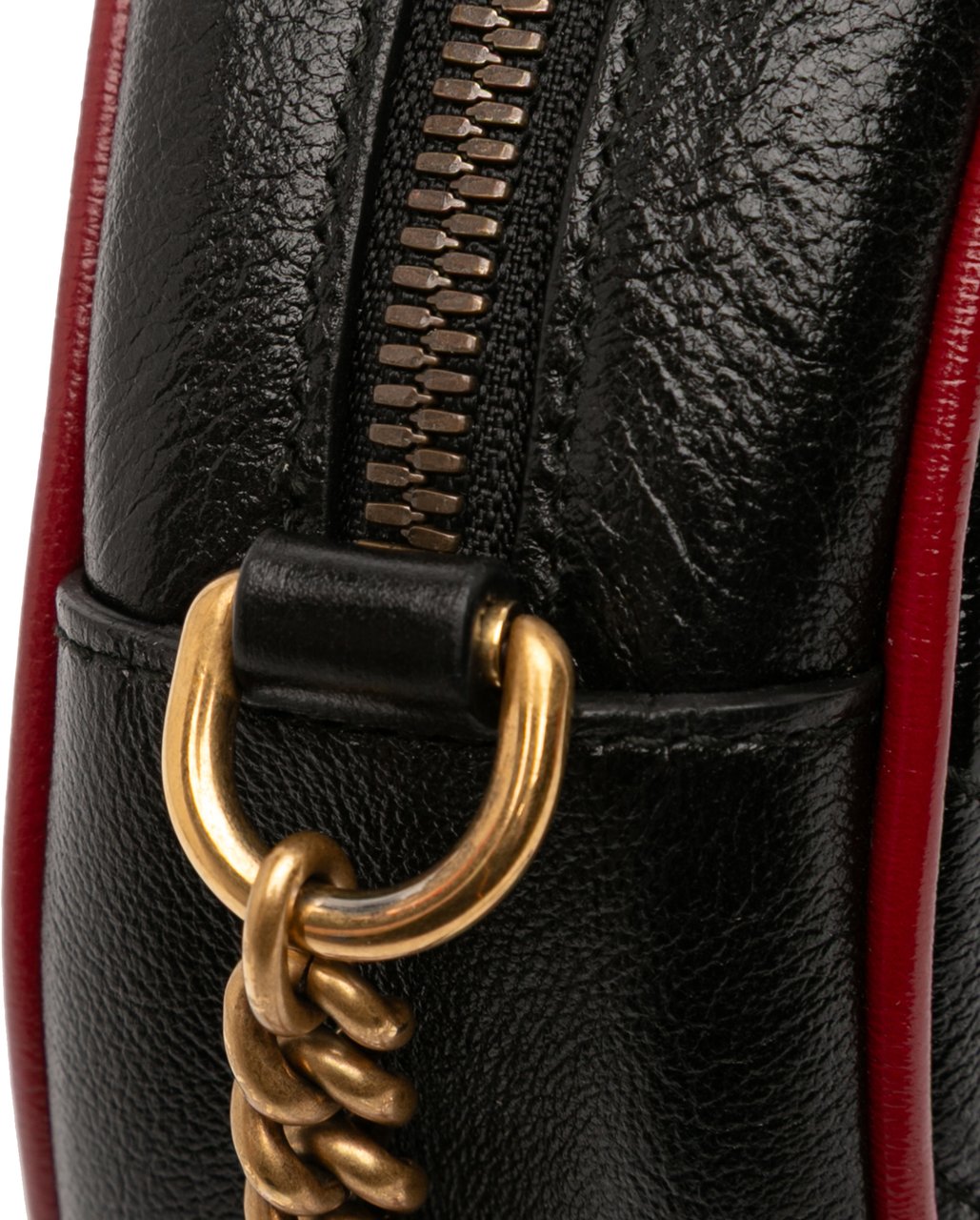 Gucci Mini GG Marmont Matelasse Leather Torchon Round Crossbody Zwart