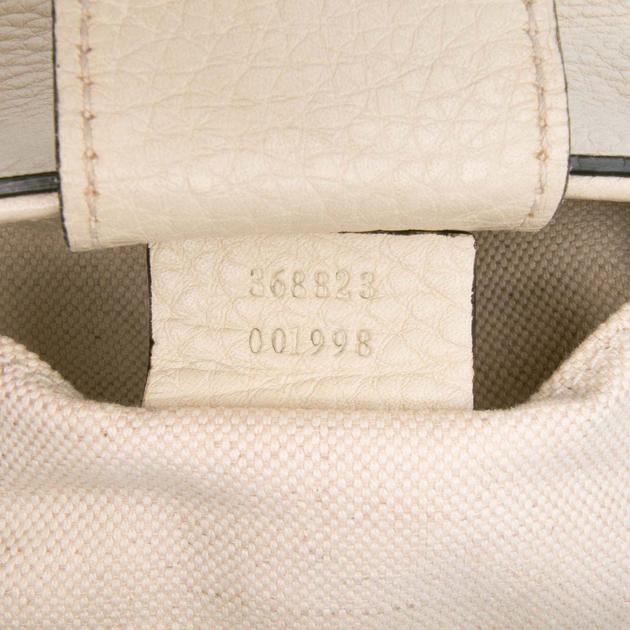 Gucci Mini Calfskin Bamboo Shopper Satchel Wit