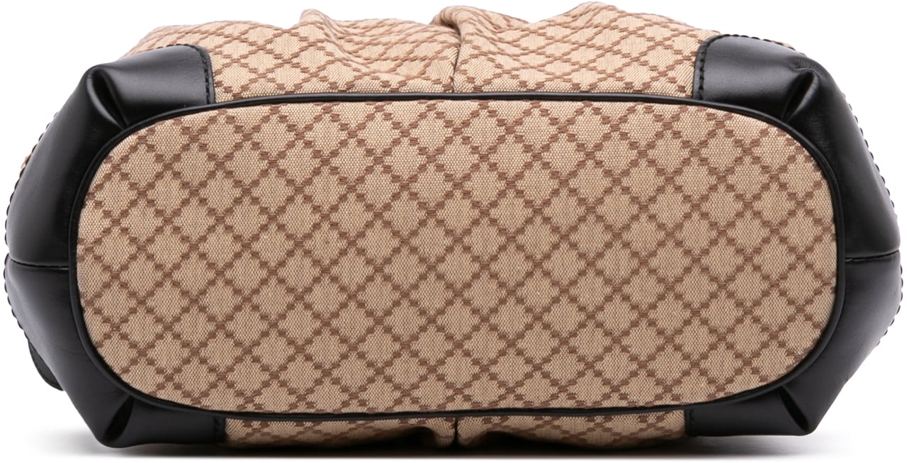 Gucci Diamante Canvas Sukey Satchel Bruin