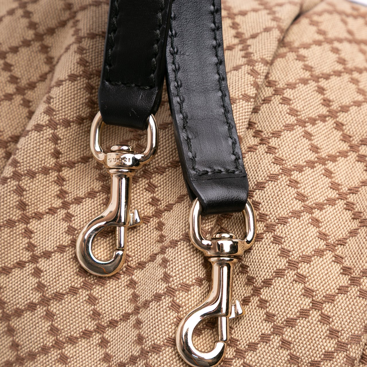 Gucci Diamante Canvas Sukey Satchel Bruin