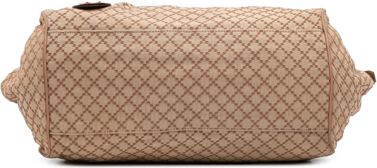 Gucci Diamante Canvas Sukey Satchel Bruin
