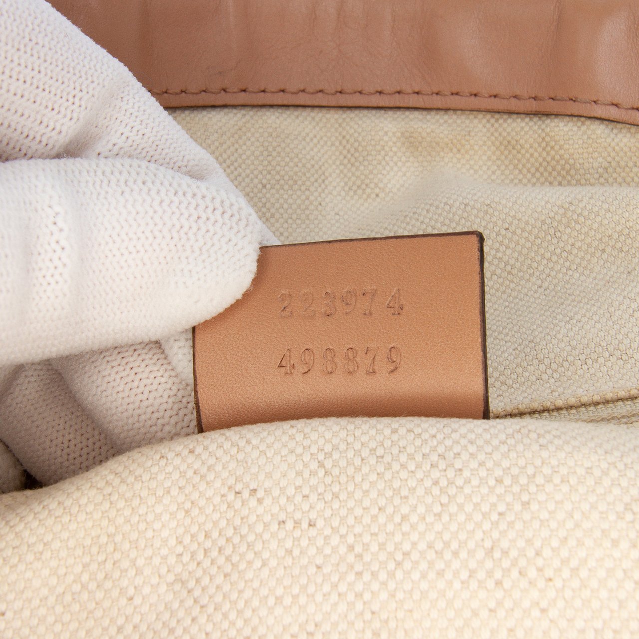Gucci Diamante Canvas Sukey Satchel Bruin