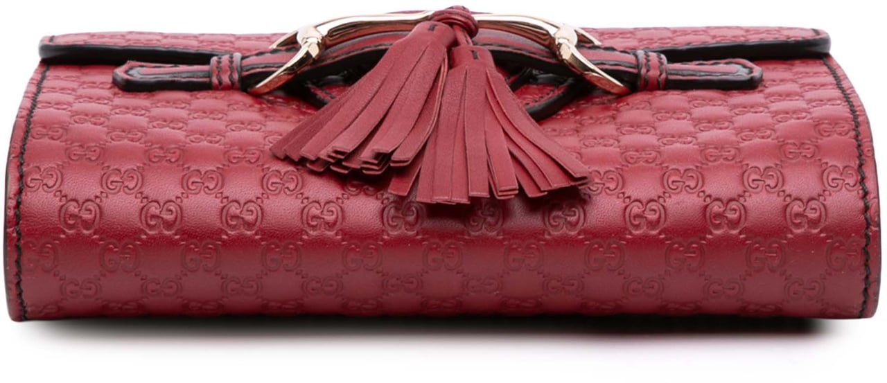 Gucci Mini Microguccissima Emily Crossbody Rood