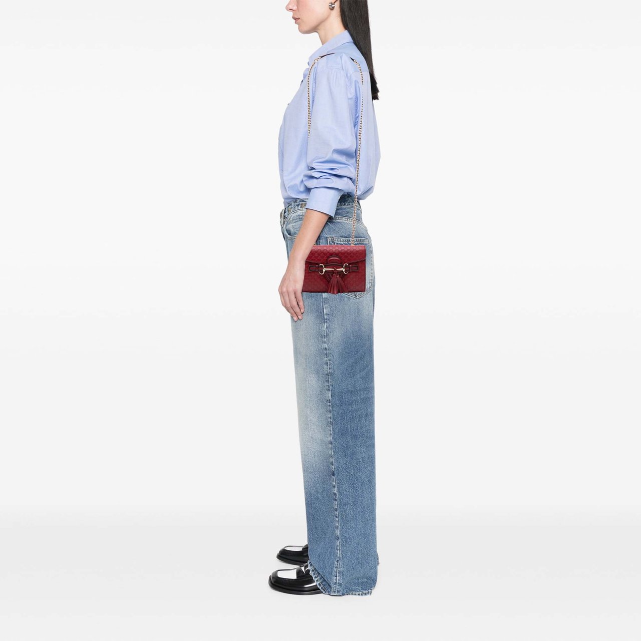 Gucci Mini Microguccissima Emily Crossbody Rood