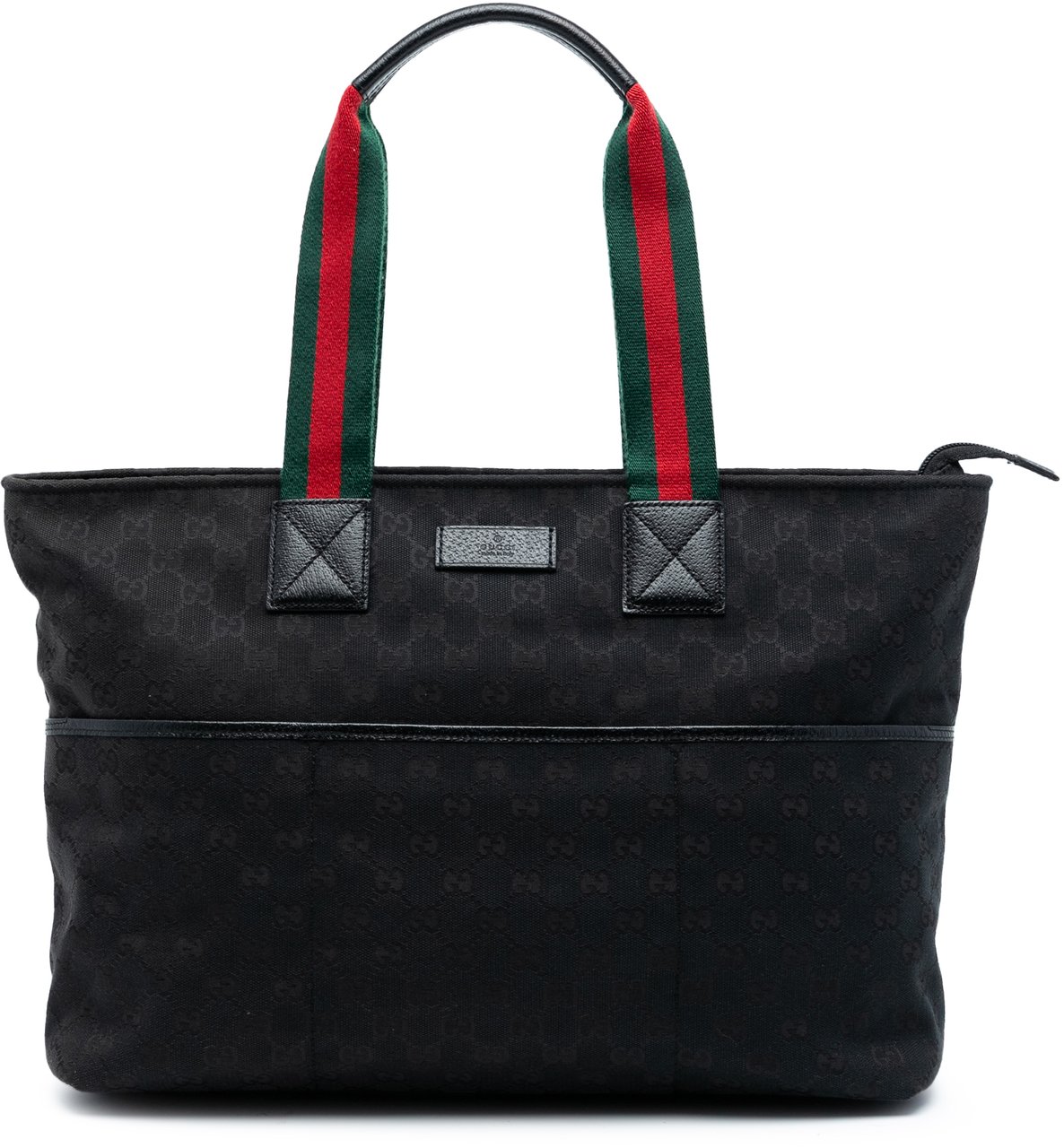 Gucci GG Canvas Web Tote Zwart