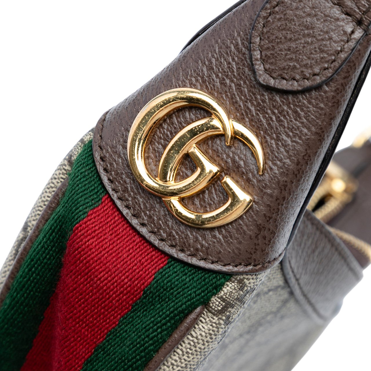 Gucci Mini GG Supreme Web Ophidia Shoulder Bag Bruin