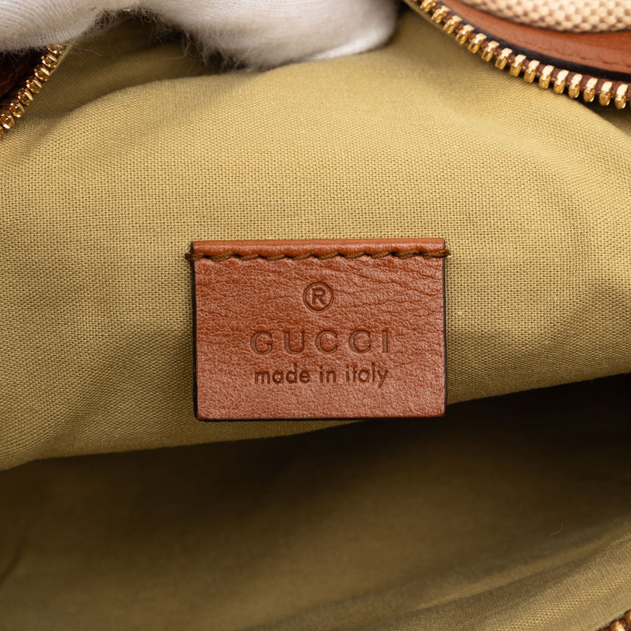 Gucci Canvas Web Belt Bag Bruin