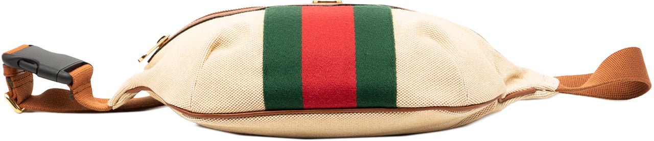 Gucci Canvas Web Belt Bag Bruin