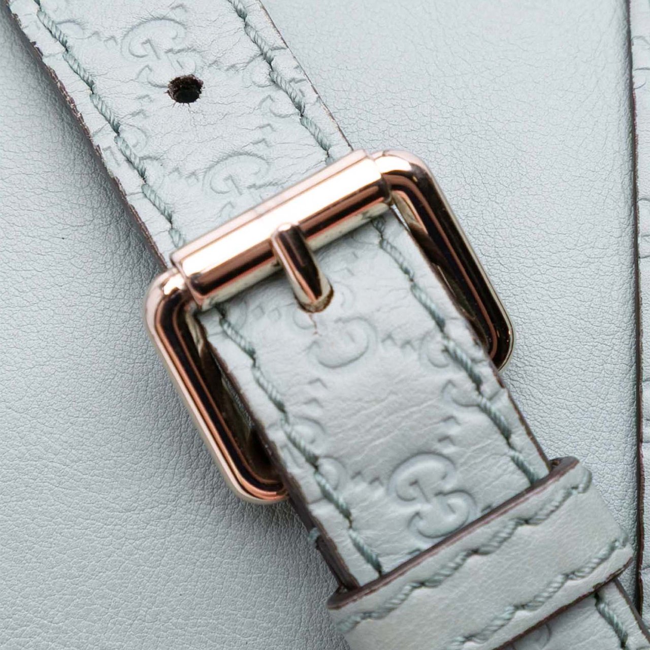 Gucci Small Microguccissima Trimmed Leather Joy Boston Bag Blauw