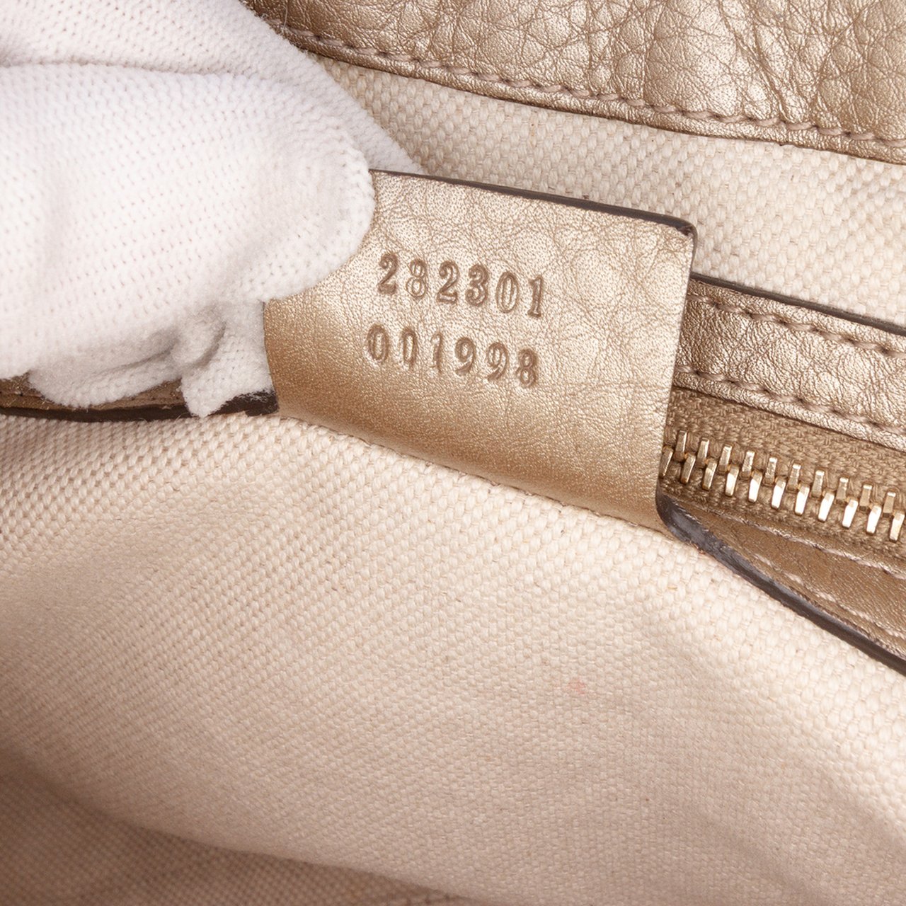 Gucci Leather Bella Satchel Goud