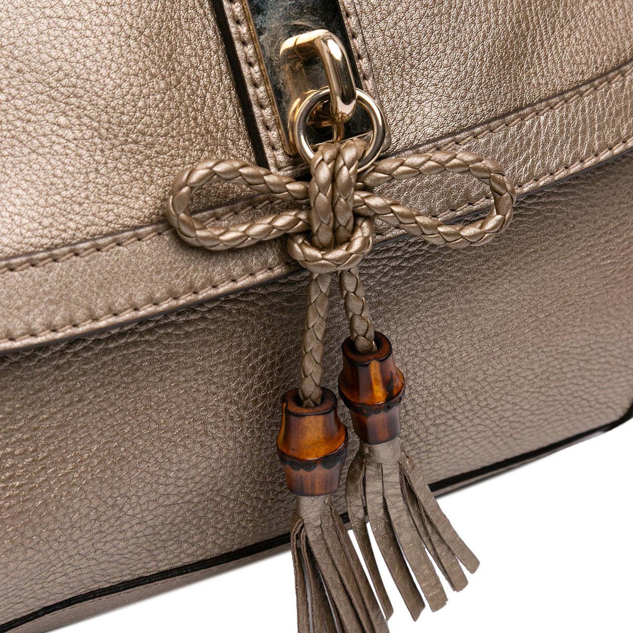 Gucci Leather Bella Satchel Goud
