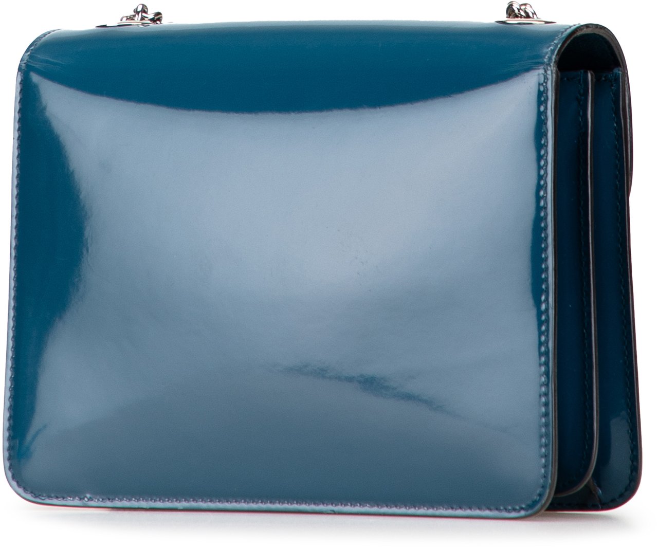 Gucci Small Polished Calfskin Interlocking G Dollar Crossbody Blauw