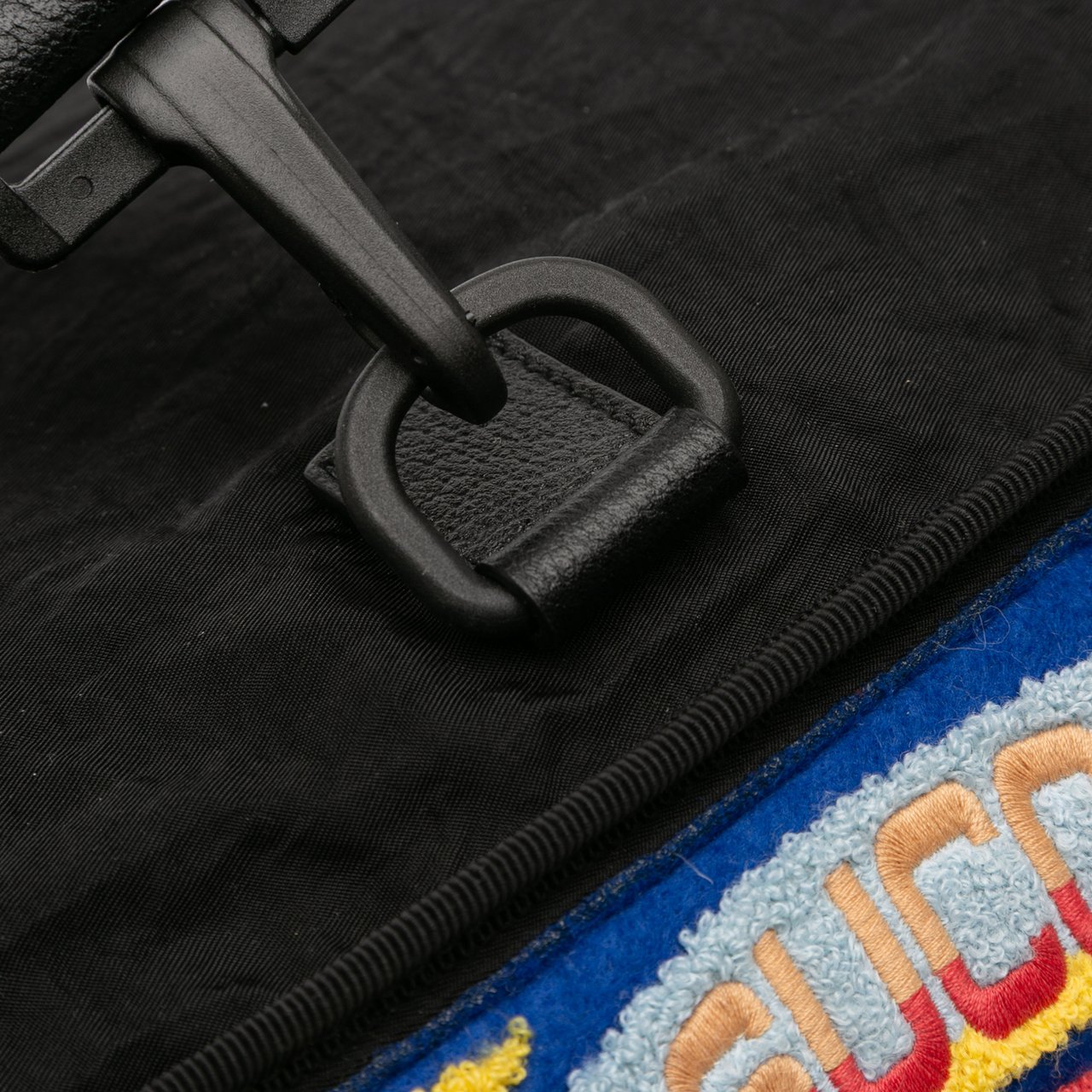 Gucci Nylon 80s Patch Convertible Belt Bag Zwart