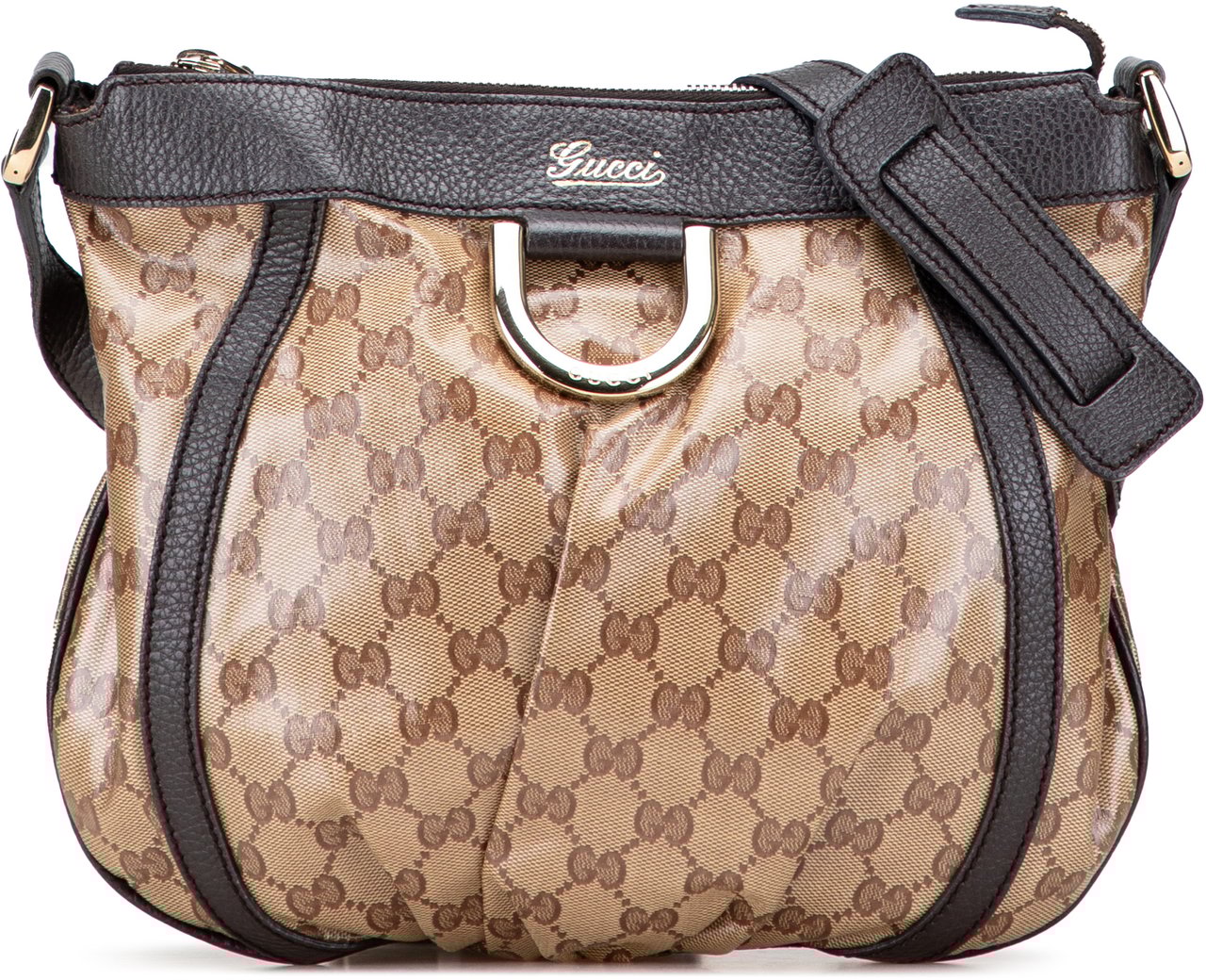 Gucci GG Crystal Abbey D Ring Crossbody Bruin