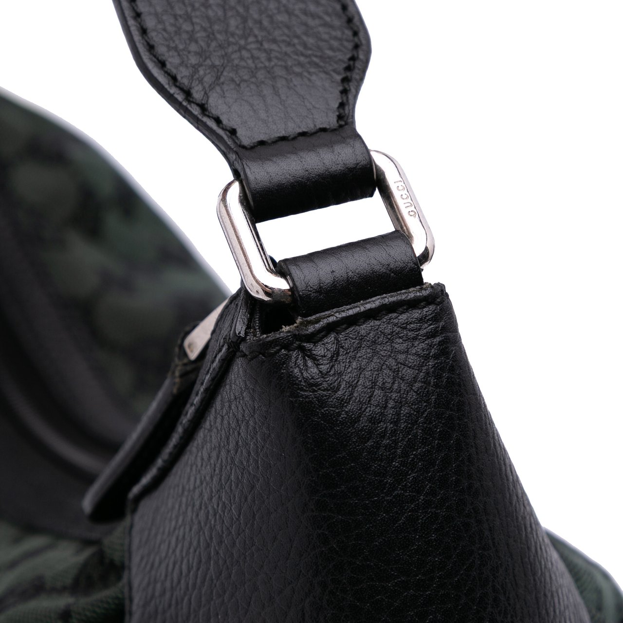 Gucci Large GG Canvas Half Moon Hobo Groen
