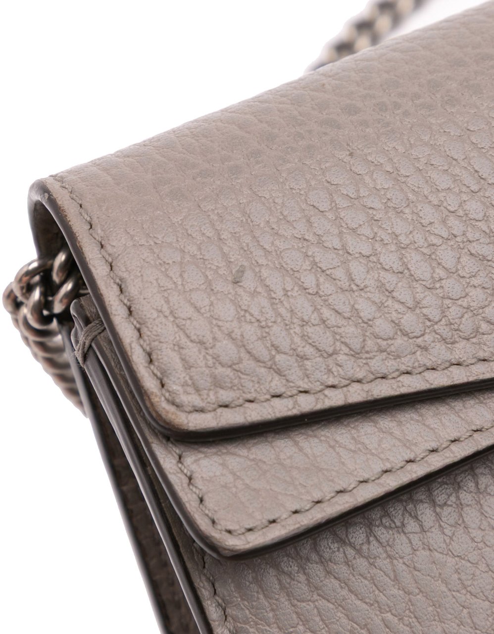 Gucci Super Mini Leather Dionysus Crossbody Bruin
