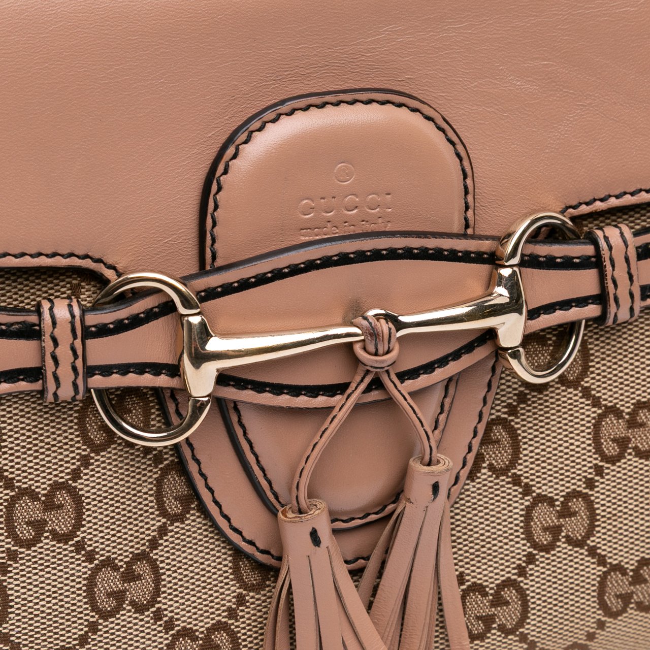 Gucci Medium GG Canvas Emily Shoulder Bag Bruin