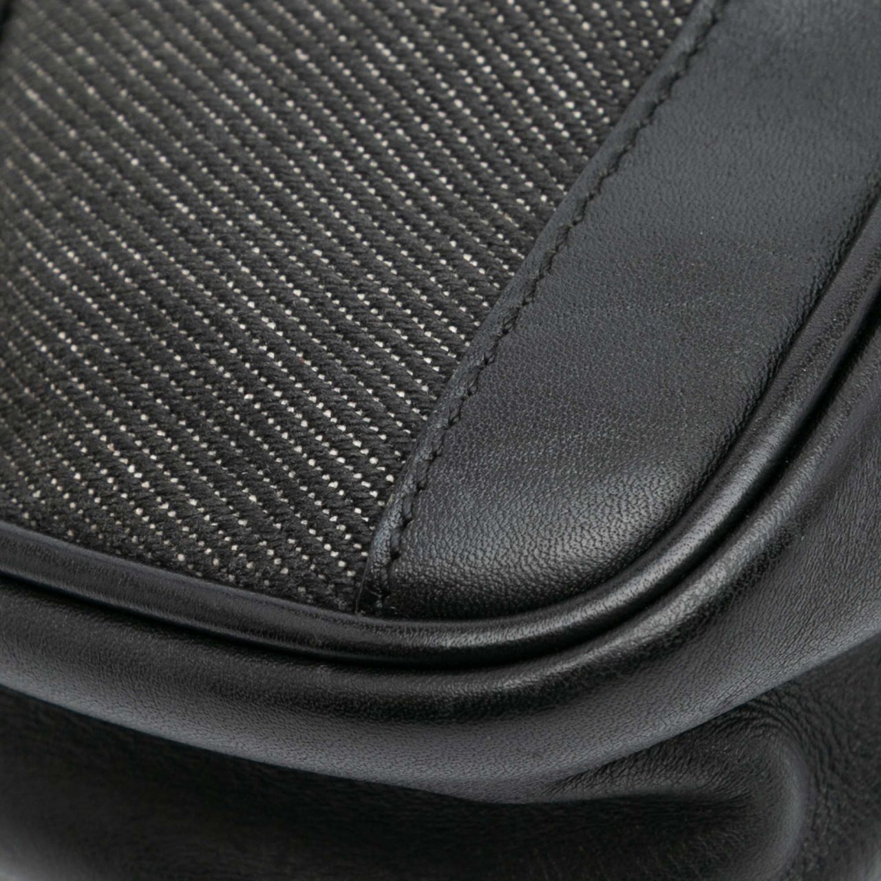 Gucci Denim Web Shoulder Bag Zwart