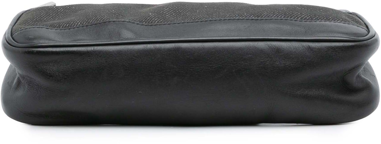 Gucci Denim Web Shoulder Bag Zwart