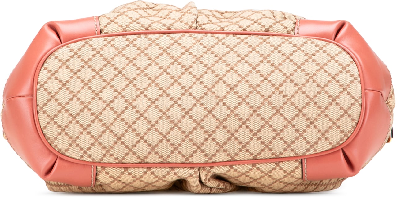 Gucci Diamante Canvas Sukey Satchel Bruin