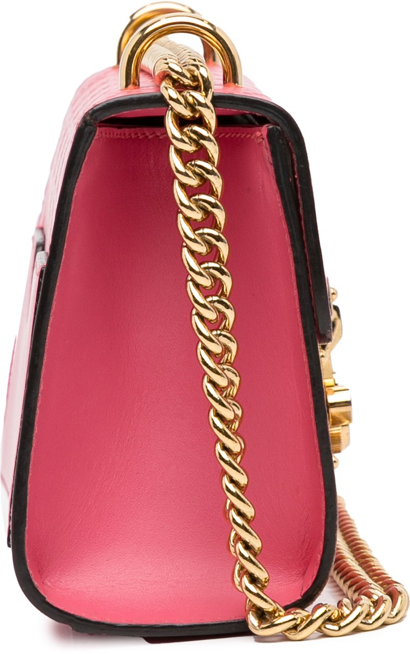 Gucci Small Guccissima Padlock Crossbody Roze