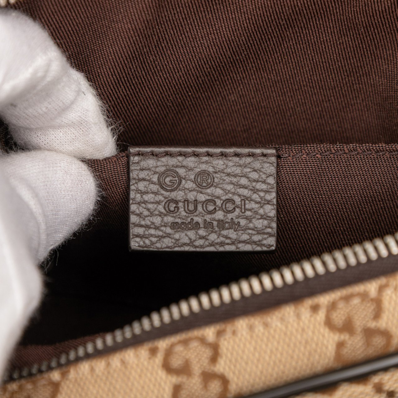 Gucci GG Canvas Belt Bag Bruin