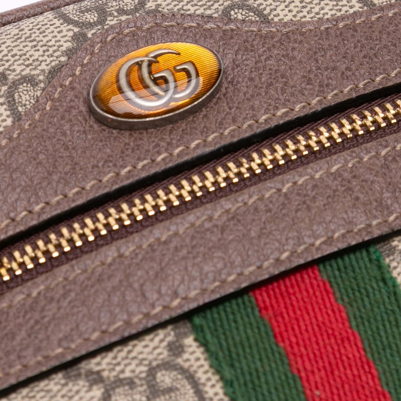 Gucci Mini GG Supreme Ophidia Crossbody Bruin