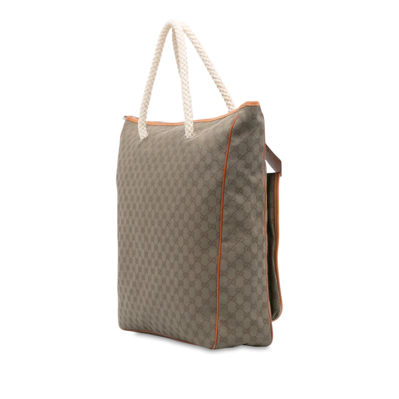 Gucci GG Canvas Rope Tote Bruin